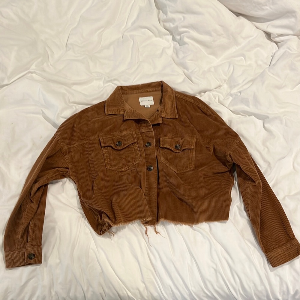 American Eagle Brown Corduroy Bottom Up